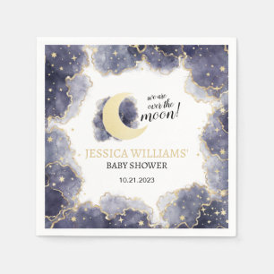 Servilleta De Papel Servilletas de papel para baby shower luna nocturn