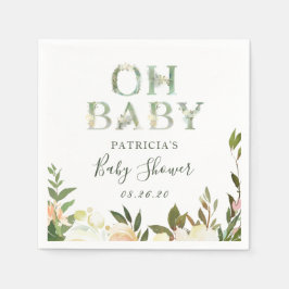 Servilleta De Papel Servilletas de papel para baby shower Oh Baby Gree