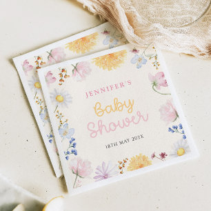Servilleta De Papel Servilletas de papel para baby shower Pastel Wildf