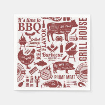Servilletas de papel para barbacoa, suministros pa