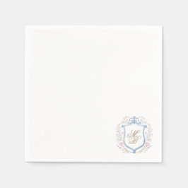 Servilleta De Papel Servilletas de papel para boda con cresta floral e