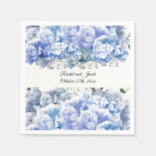 Servilleta De Papel Servilletas de papel para boda con flores azules m