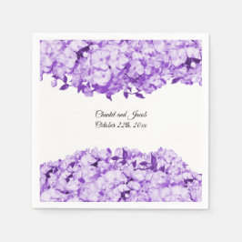 Servilleta De Papel Servilletas de papel para boda con flores púrpuras