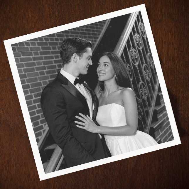 Servilleta De Papel Servilletas de papel para boda con foto sencilla (Subido por el creador)