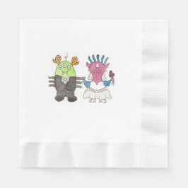 Servilleta De Papel Servilletas de papel para boda de monstruo lindo a