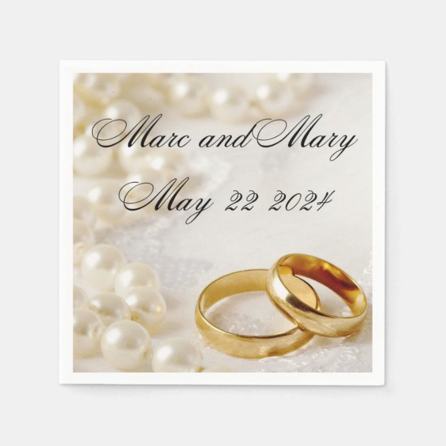 Servilleta De Papel servilletas de papel para boda personalizables  (Anverso)