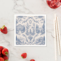 Servilletas de papel para boda Toile de Jouy Venue