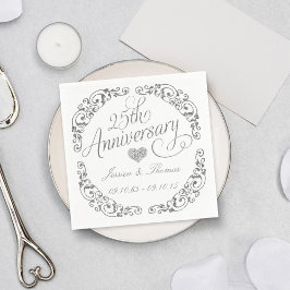 Servilleta De Papel Servilletas de papel para Bodas de Plata 25º Anive