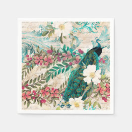Servilleta De Papel Servilletas de papel para bodas Peacock