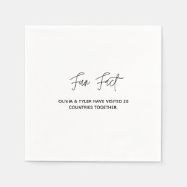 Servilleta De Papel Servilletas de papel para bodas simples con datos 