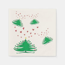 Servilletas de papel para cóctel de árbol de año n