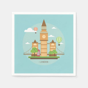 Servilleta De Papel Servilletas de papel para cóctel de monumentos de 