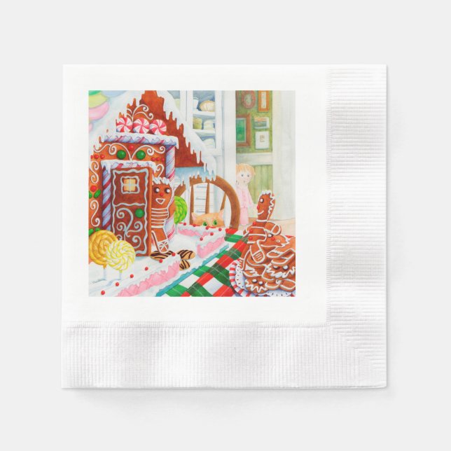 Servilleta De Papel Servilletas de papel para cóctel GINGERBREAD SURPR (Anverso)