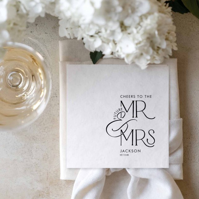 Servilleta De Papel Servilletas de papel para compromiso de futuro Sr  (Future Mr and Mrs paper napkins)
