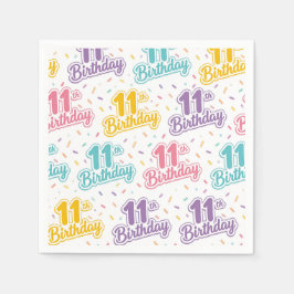 Servilleta De Papel Servilletas de papel para cumpleaños 11, Fiesta de