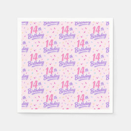 Servilleta De Papel Servilletas de papel para cumpleaños 14, Fiesta de