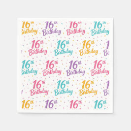 Servilleta De Papel Servilletas de papel para cumpleaños 16, servillet