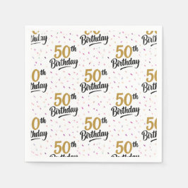 Servilleta De Papel Servilletas de papel para cumpleaños 50, cumpleaño