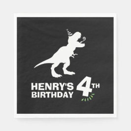 Servilleta De Papel Servilletas de papel para cumpleaños de dinosaurio