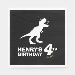 Servilleta De Papel Servilletas de papel para cumpleaños de dinosaurio