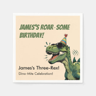 Servilleta De Papel Servilletas de papel para cumpleaños de dinosaurio