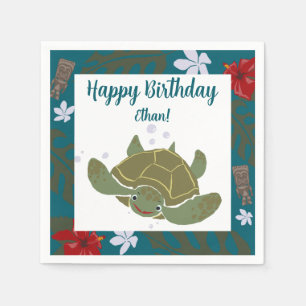 Servilleta De Papel Servilletas de papel para cumpleaños de tortuga ma