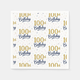 Servilleta De Papel Servilletas de papel para cumpleaños número 100, F