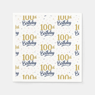 Servilleta De Papel Servilletas de papel para cumpleaños número 100, F