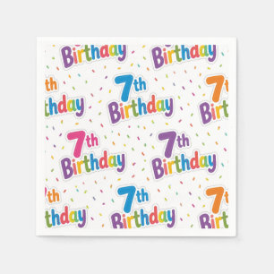 Servilleta De Papel Servilletas de papel para cumpleaños número 7, Fie