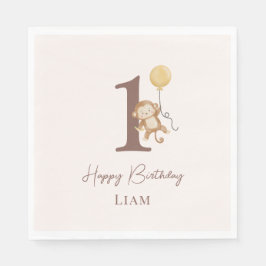 Servilleta De Papel Servilletas de papel para el primer cumpleaños de