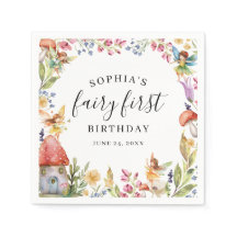 Servilletas de papel para el primer cumpleaños de 