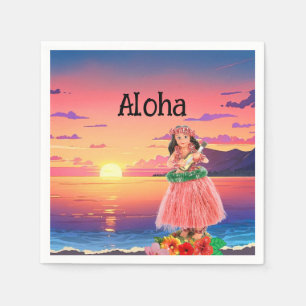 Servilleta De Papel Servilletas de papel para fiesta Aloha