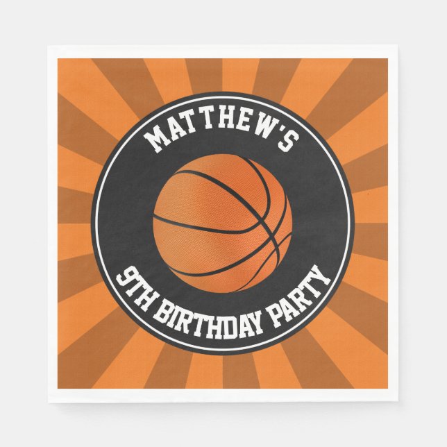 Servilleta De Papel Servilletas de papel para fiesta de baloncesto (Anverso)