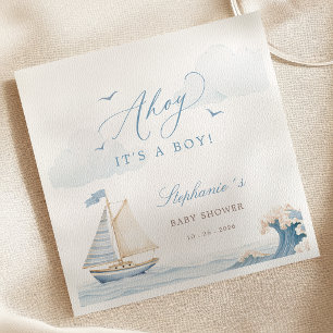 Servilleta De Papel Servilletas de papel para fiesta de bebé Ahoy es u