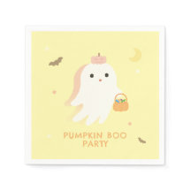 Servilletas de papel para fiesta de Boo de calabaz