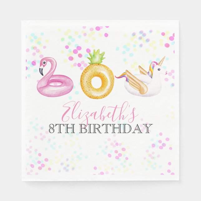 Servilleta De Papel Servilletas de papel para fiesta de cumpleaños con (Anverso)