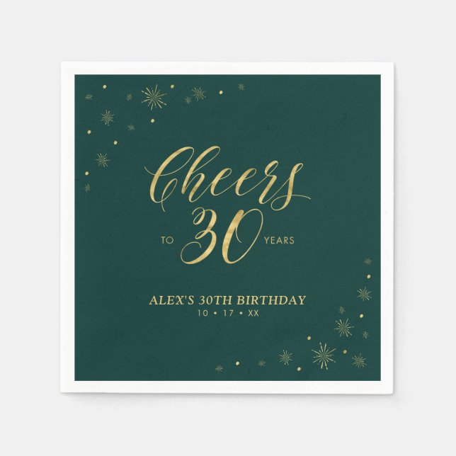 Servilleta De Papel Servilletas de papel para fiesta de cumpleaños núm (Anverso)