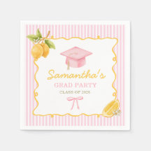 Servilletas de papel para fiesta de graduación con
