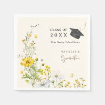 Servilletas de papel para fiesta de graduación con