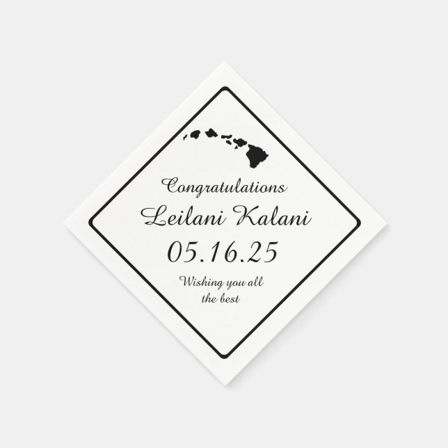 Servilleta De Papel servilletas de papel para la graduación de las isl (Borde)