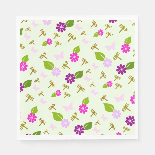 Servilleta De Papel Servilletas de papel para mesa de libélulas del ja (Anverso)