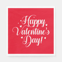 Servilletas de papel para San Valentín