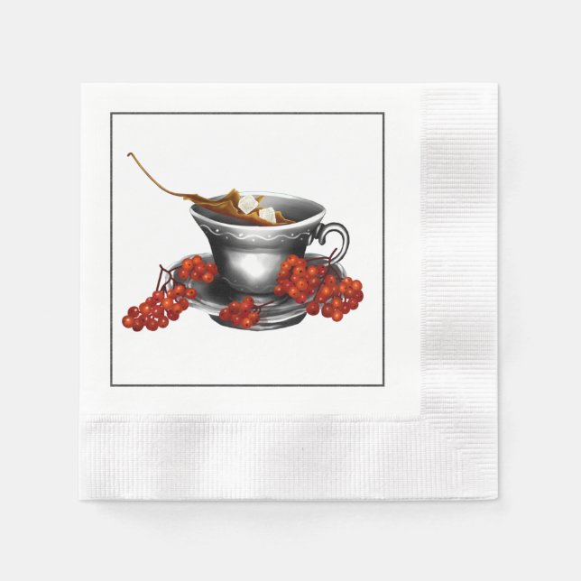 Servilleta De Papel Servilletas de papel para té de merienda de otoño (Anverso)