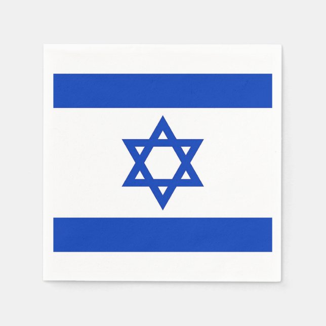 Servilleta De Papel servilletas de papel patriótico con bandera israel (Anverso)