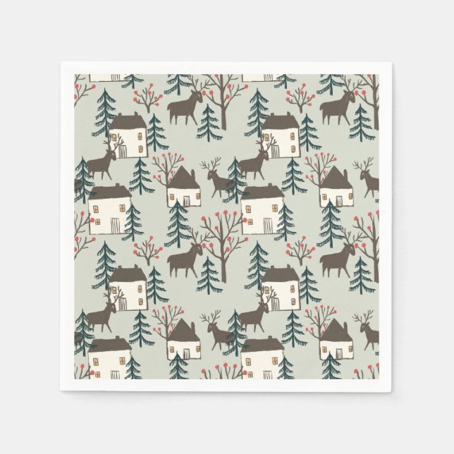 Servilleta De Papel servilletas de papel patrón para navidades (Anverso)