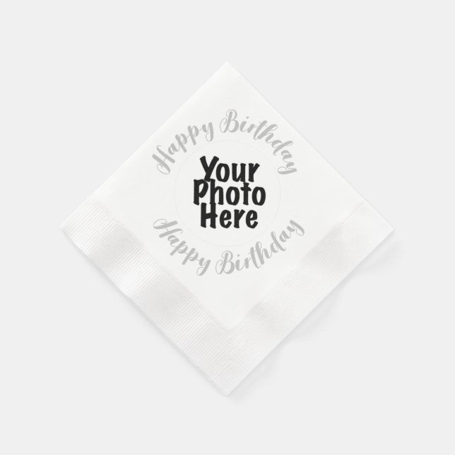 Servilleta De Papel Servilletas de papel personalizadas con FOTO para  (Borde)