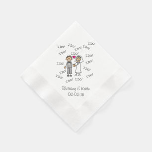 Servilleta De Papel Servilletas de papel personalizadas para boda con 