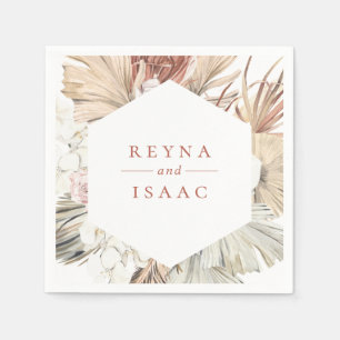 Servilleta De Papel Servilletas de papel personalizadas rústicas boho-