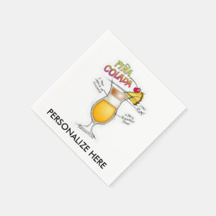 SERVILLETA DE PAPEL SERVILLETAS DE PAPEL - RECETA DE COCTEL DE PIÑA CO