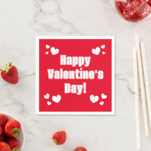 Servilleta De Papel Servilletas de papel rojas románticas para el Día 